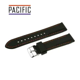 pasek-silikonowy-pacific-28-mm-u20-czarny-z-pomaranczowym-przeszyciem