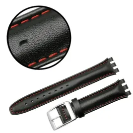 pasek-reda-19-mm-swatch-gladki-czarny-gruby-czerwone-przeszycie
