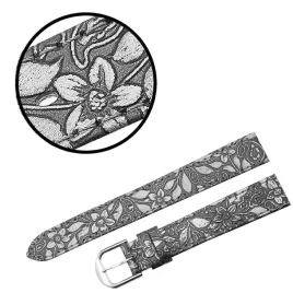 pasek-reda-16mm-wzor-kwiaty-szary-pasek-szare-przeszycie