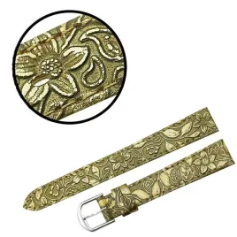 pasek-reda-14mm-wzor-kwiaty-zloty-pasek-zlote-przeszycie