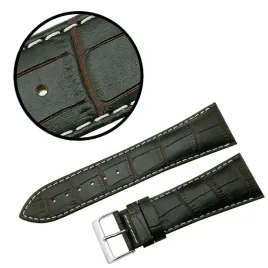 pasek-reda-28mm-krokodyl-ciemnobrazowy-pasek-biale-przeszycie