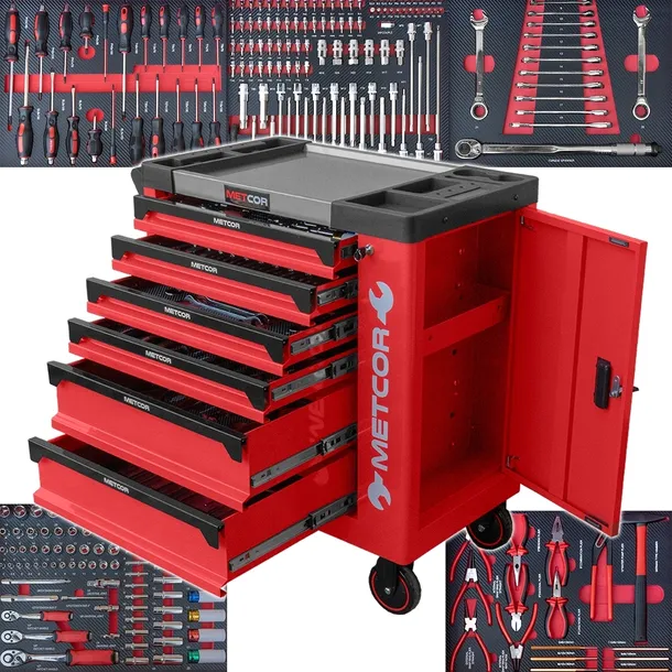 SZAFKA WARSZTATOWA WÓZEK NARZĘDZIOWY METCOR Z NARZĘDZIAMI CD3306EDGE TOOLS
