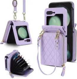 xizyo-etui-skorzane-do-samsung-galaxy-z-flip-5-portfel-fioletowy-pasek