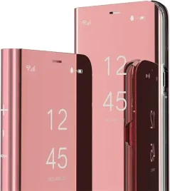 coque-etui-z-klapka-clear-view-do-xiaomi-redmi-note-13-pro-4g-rozowe-zloto