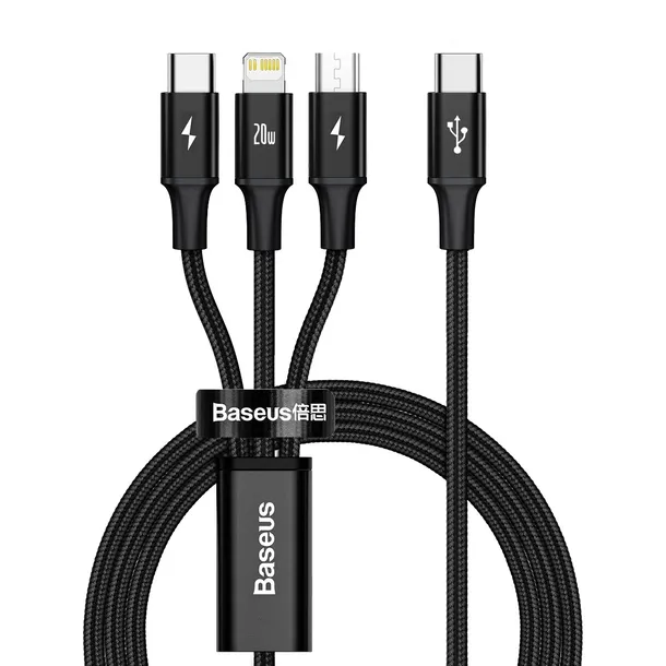 kabel-baseus-3w1-usb-c-do-usb-c-typ-c-lightning-micro-usb-20w-pd-15m-stan-nowy