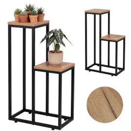 kwietnik-stojacy-stojak-na-kwiaty-2-polki-metal-loft-dab-craft-czarny-68cm