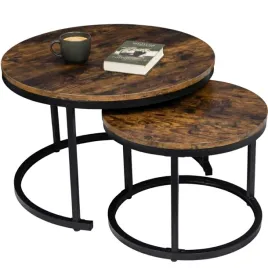 stolik-kawowy-okragly-zestaw-stolikow-kawowych-rustykalnych-loft-70cm-50cm