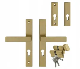 zlota-klamka-szyld-wkladki-system-1-klucza