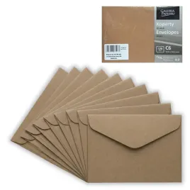 koperty-c6-ciemnobezowe-kraft-ozdobne-120-g-zestaw-10-sztuk