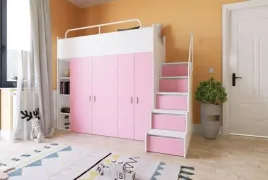 lozko-pietrowe-kiki-2-max-90x200-ze-schodkami-i-szafami-rozowy-mat