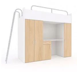 lozko-pietrowe-kiki-5-80x190-cm-z-biurkiem-i-drabinka-dab-sonoma-mat