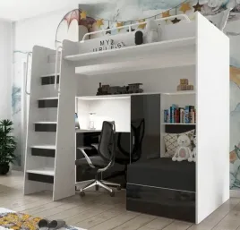 lozko-pietrowe-kiki-7-90x200-cm-z-biurkiem-rozkladana-sofa-czarny-mat