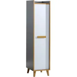 szafa-jednodrzwiowa-waska-47-cm-drazek-polki-werso-w2-bialy-antracyt-dab