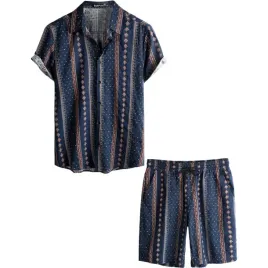 meski-komplet-letni-koszula-hawajska-spodenki-casual-stylowy-granatowy-s