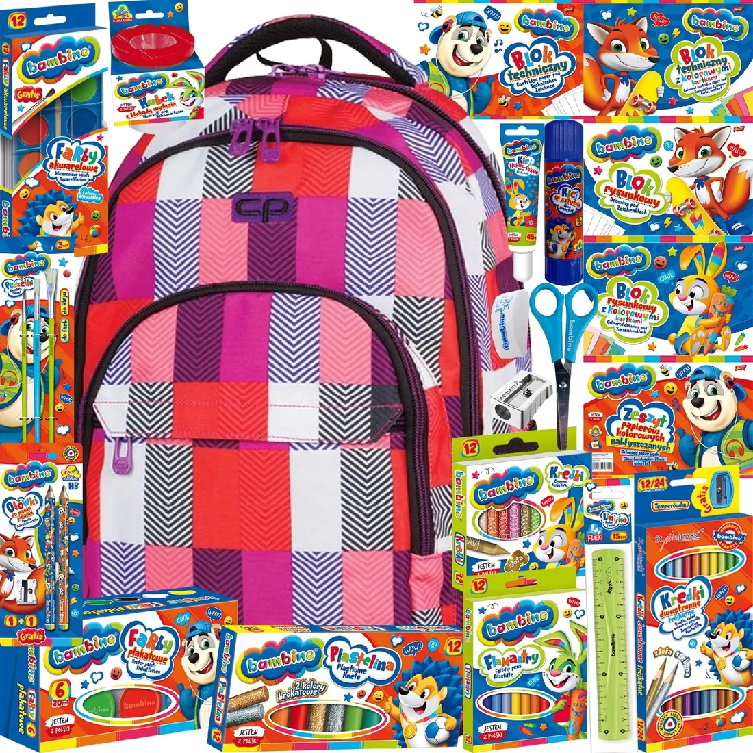 coolpack-plecak-szkolny-wyprawka-zestaw-basic-snow-stan-nowy