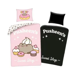 posciel-swiecaca-w-ciemnosci-140x200-pusheen-rozowa-z-jedna-poszewka-70x90