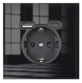 szklane-gniazdko-usb-gniazdo-kontakt-z-2-czarne-nowoczesne-nadtynkowe-230v