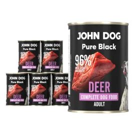 mokra-karma-dla-psa-john-dog-pure-black-adult-mono-jelen-6x400g-bezzbozowa