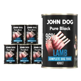 mokra-karma-dla-psa-john-dog-pure-black-adult-mono-jagniecina-6x400g