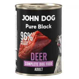 mokra-karma-dla-psa-john-dog-pure-black-adult-mono-jelen-400g-bezzbozowa