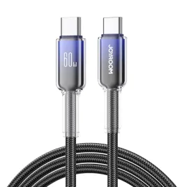 kabel-joyroom-s-a42-crystal-clear-series-60w-usb-c-usb-c-12m-czarny