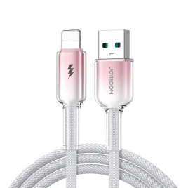 kabel-joyroom-s-a42-crystal-clear-series-3a-usb-a-lightning-12m-bialy