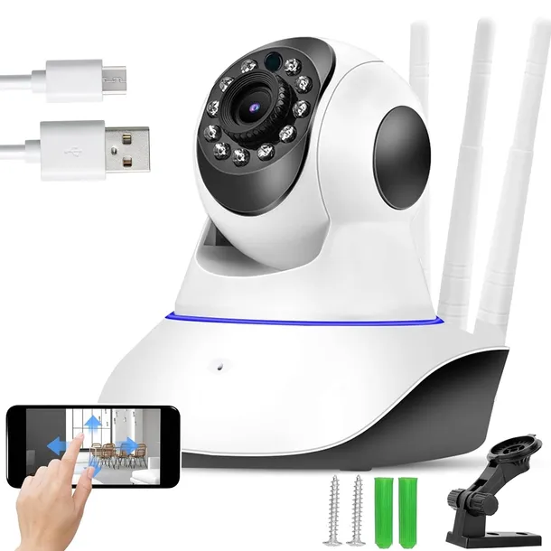 KAMERA IP WIFI NIANIA ELEKTRONICZNA OBROTOWA AUDIO WEWNĘTRZNY CZUJNIK RUCHU