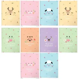 herlitz-pastel-cute-zeszyt-trzy-linie-a5-mix-16-kartek-zestaw-10-sztuk