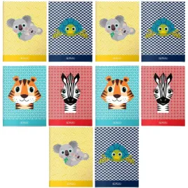 herlitz-cute-animals-zeszyt-kratka-a5-mix-32-kartki-zestaw-10-sztuk