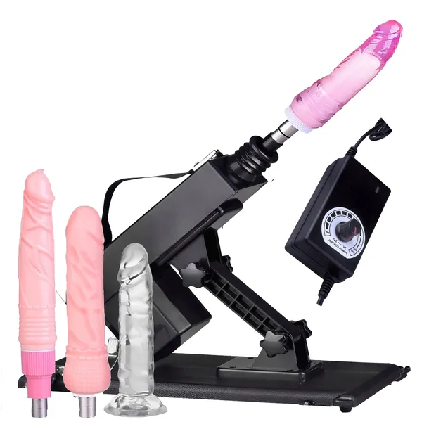 SEX MASZYNA WIBRATOR REGULOWANA 3X WIBRATOR PENIS SEKS DILDO ZESTAW DLA PAR