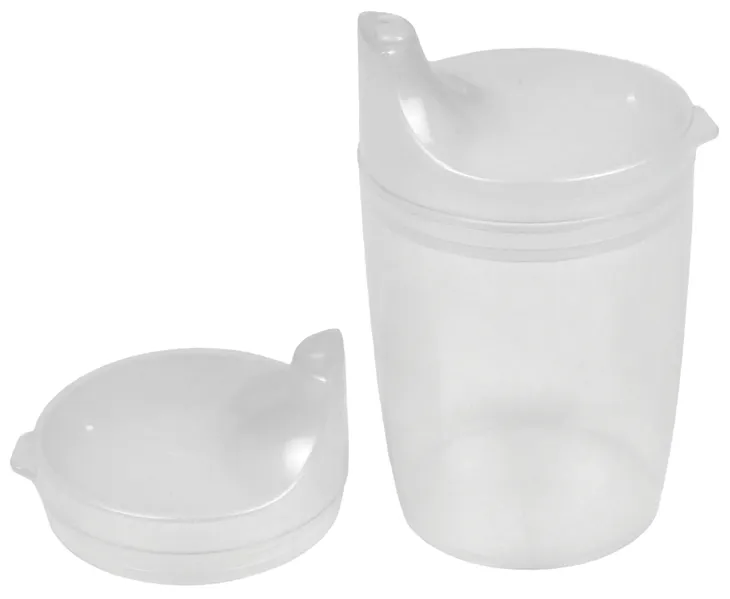 Kubek z dzióbkiem medyczny 250ml dla dzieci seniora chorych z 2 pokrywkami