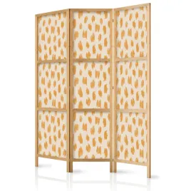 parawan-japonski-panelowy-3-czesci-pomaranczowe-cetki-kropki-boho-135x172