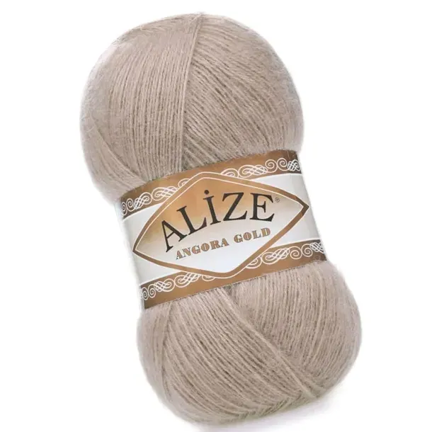 WŁÓCZKA ALIZE ANGORA GOLD AKRYL Z WEŁNĄ BEŻOWA 541