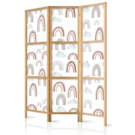parawan-japonski-panelowy-3-czesci-dla-dzieci-tecze-chmurki-boho-135x172