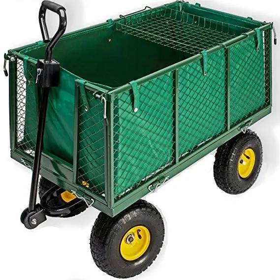 Wózek ogrodowy transportowy duży rozkładany przyczepka 500kg burty 41 cm