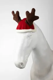 czapka-dla-konia-horze-christmas-reindeer-cap-swiateczna-rogi-renifera-pony