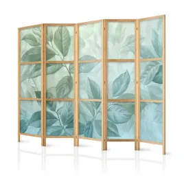 parawan-japonski-panelowy-5-czesci-zielone-liscie-natura-rosliny-225x172