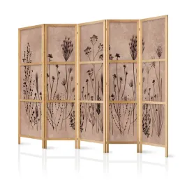 parawan-japonski-panelowy-5-czesci-polne-kwiaty-rosliny-styl-retro-225x172