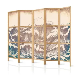 parawan-japonski-panelowy-5-czesci-wzburzony-ocean-fale-styl-retro-225x172
