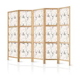 parawan-japonski-panelowy-5-czesci-kwiaty-ziola-styl-boho-natura-225x172