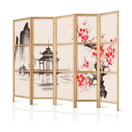 parawan-japonski-panelowy-5-czesci-mistyczny-spokoj-kwiaty-wisni-225x172