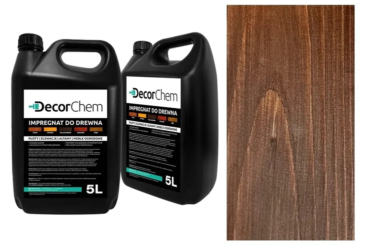 IMPREGNAT farba do drewna palisander 10l DecorChem z woskami. Hydrofobowy