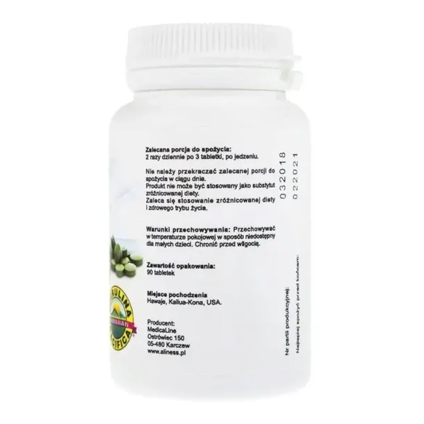 aliness-spirulina-pacifica-500mg-90-tabletek-rodzaj-spirulina