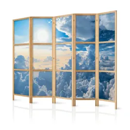 parawan-japonski-panelowy-5-czesci-slonce-chmury-niebo-natura-3d-225x172