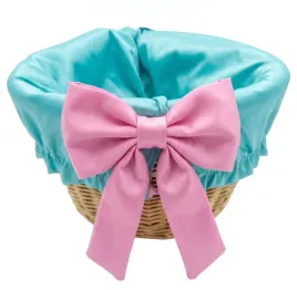 elegancki-wklad-pokrowiec-do-koszyka-satyna-turkus-rozowa-kokarda-pastel