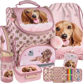 tornister-szkolny-pieski-do-1-klasy-z-pieskiem-jamnik-komplet-5w1-dog
