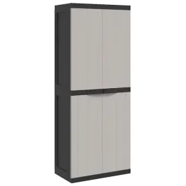 szafka-ogrodowa-na-narzedzia-polipropylen-szaro-czarna-65x37x165-cm