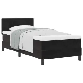 czarne-lozko-sprezynowe-z-materacem-203-x-90-x-88-cm