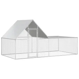 woliera-dla-drobiu-z-wodoodpornym-dachem-stal-galwanizowana-4x2x2m-srebr