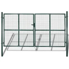 furtka-ogrodzeniowa-stalowa-ciemnozielona-306-x-200-cm-z-zamkiem